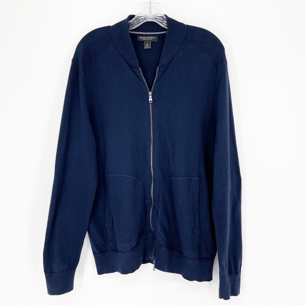 Banana Republic Supima Cotton Zip Up Sweater Size Large